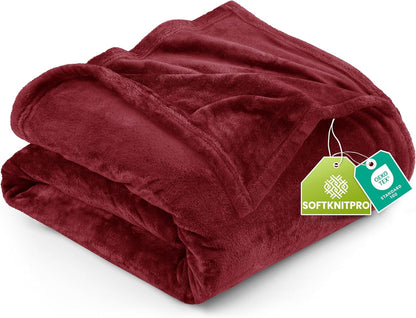 Bedding Fleece Blanket Queen Size Grey (90x90 Inches) Ultra Soft Warm Lightweight Microfiber Breathable Anti-Static Cozy Bed Blanket, All-Season Home Decor Gift for Men & Women